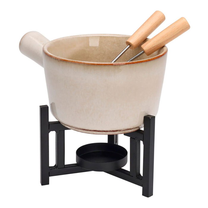 Excellent Houseware Fondue avec support et 2 fourchettes Excellent Houseware Fondue avec support et 2 fourchettes