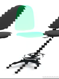 Tabouret Aýna taburete Contact permament de base Tissu Vert Structure polyamide noire Sans accoudoirs Sans appui-tête Roulettes en nylon 50 mm