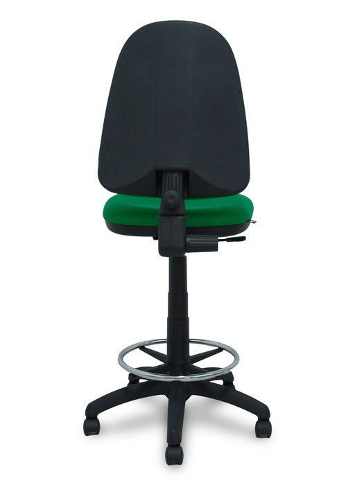 Tabouret Aýna taburete Contact permament de base Tissu Vert Structure polyamide noire Sans accoudoirs Sans appui-tête Roulettes en nylon 50 mm