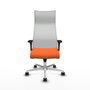 Piqueras y Crespo Chaise de Bureau Albacete XL Orange et Blanc