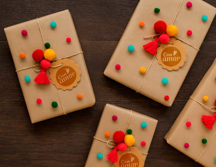 Innspiro Kit 5 Tampons en Bois et Encre Cuivre 'Te echo de menos'