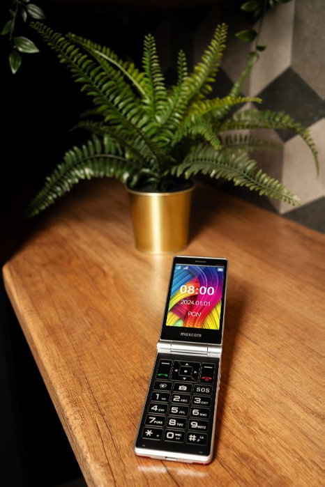 MAXCOM Téléphone mobile 4G avec double écran 3,5 + 2,4 pouces et SOS