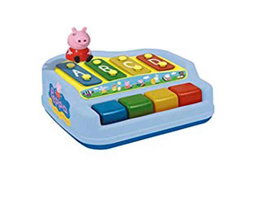 Reig Xilophone Piano Peppa Pig avec 4 Notes et Figurine, Jouet d'Éveil Musical pour Enfant à Partir de 18 Mois en Plastique