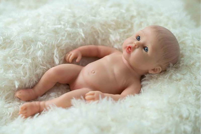 Muñecas Arias Muñeca Real Reborn Arias Alina 22 cm, Corps Silicone, Fille