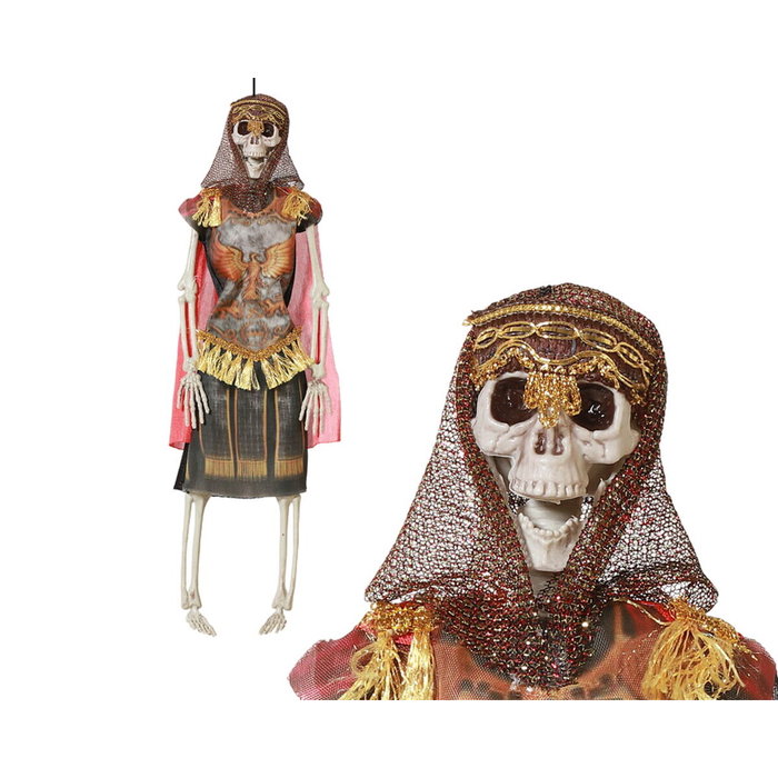 BigBuy Home Décoration d'Halloween Gladiateur Squelette 40 cm