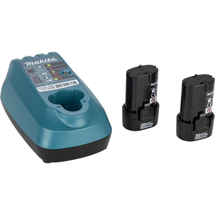 Makita TD023DSE Tournevis à choc à angle 7.2 V avec 2 batteries et chargeur