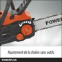 Dual Power Tronçonneuse à Batterie POWDPG7576 40V - Guide 350 mm