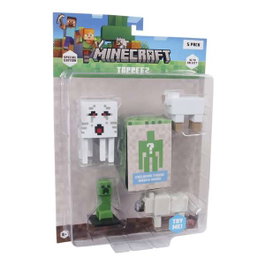 Bizak Toppeez Figure Minecraft Édition spéciale - Pack de 5 figurines de 5 cm - Modèles assortis - Version espagnole
