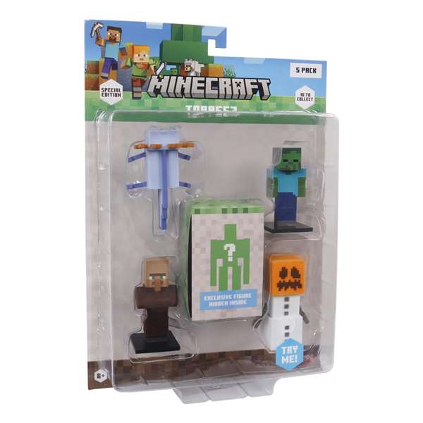Bizak Toppeez Figure Minecraft Édition spéciale - Pack de 5 figurines de 5 cm - Modèles assortis - Version espagnole Bizak Toppeez Figure Minecraft Édition spéciale - Pack de 5 figurines de 5 cm - Modèles assortis - Version espagnole