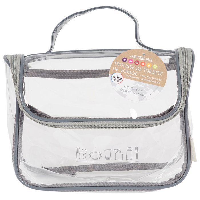 Jet Lag Nécessaire de voyage transparent 4 L Jet Lag Nécessaire de voyage transparent 4 L