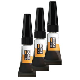 Koma Tools Adhésif instantané au cyanoacrylate 3 x 1g