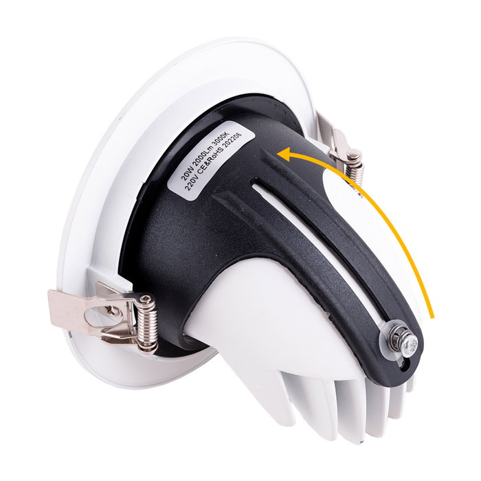 Spot LED Downlight 20W 3000Lm 4000K Circulaire Orientable Blanco Natural Spot LED Downlight 20W 3000Lm 4000K Circulaire Orientable Blanco Natural