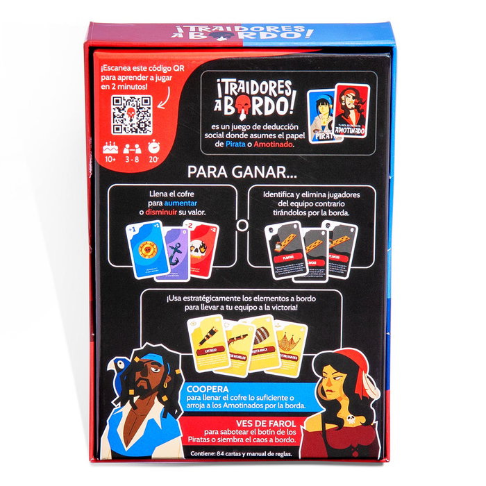 Magic Box Jeu de Société Traidores a Bordo - Jeu de Rôles Cachés Stratégie Pirate, Dès 10 Ans, Réf. Pjt106Sp20