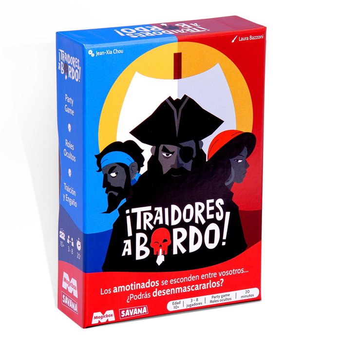 Magic Box Jeu de Société Traidores a Bordo - Jeu de Rôles Cachés Stratégie Pirate, Dès 10 Ans, Réf. Pjt106Sp20