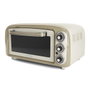 Ariete 979/03 Mini Four Vintage 18 Litres Beige - Four Électrique Compact avec Fonction Statique, Programmable, Grille Inox et Plaque en Aluminium