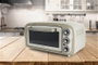 Ariete 979/03 Mini Four Vintage 18 Litres Beige - Four Électrique Compact avec Fonction Statique, Programmable, Grille Inox et Plaque en Aluminium