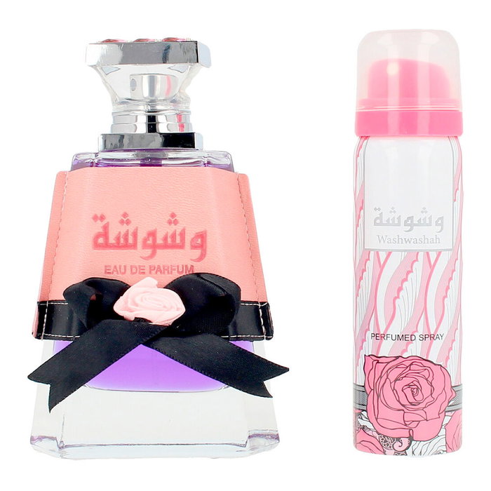 Lattafa Set Étui Washwahah Femme - Eau de Parfum 100ml + Déodorant 50ml
