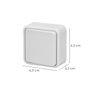 WOLFPACK LINEA PROFESIONAL Interrupteur de Surface Simple Oryx Blanc
