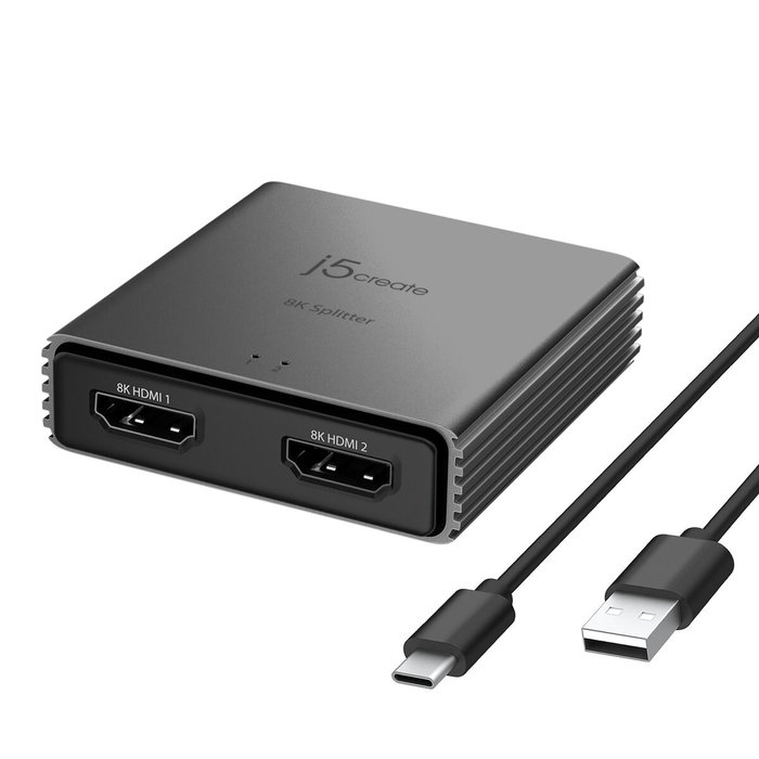 j5create Câble USB JDSH812-N Gris