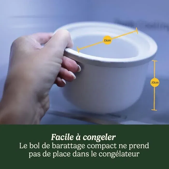 Cuisinart Sorbetière ICEM10E - Blanc, 475 ml, 12 W, Prépare glaces et sorbets en 25 min, Facile à nettoyer