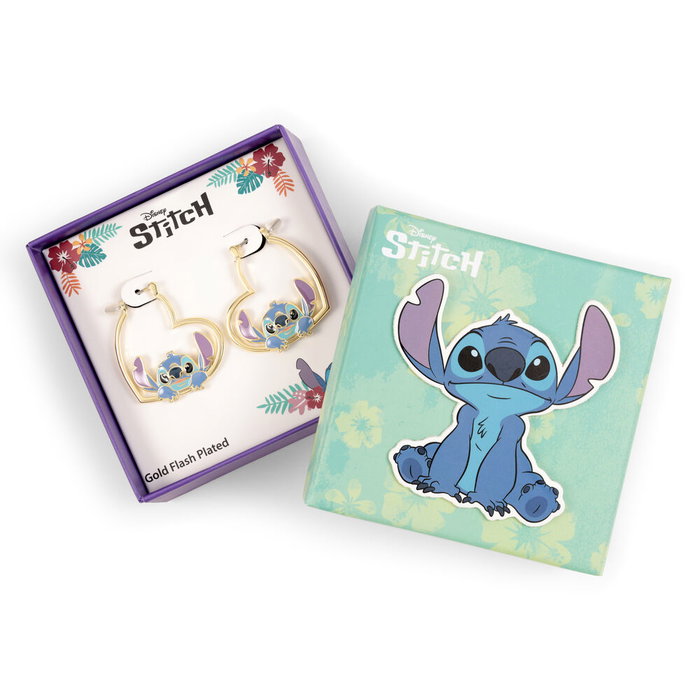 PEERS HARDY Boucles d'oreilles Disney Stitch en forme de cœur avec le personnage emblématique - Bijou fantaisie PEERS HARDY Boucles d'oreilles Disney Stitch en forme de cœur avec le personnage emblématique - Bijou fantaisie