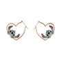 PEERS HARDY Boucles d'oreilles Disney Stitch en forme de cœur avec le personnage emblématique - Bijou fantaisie