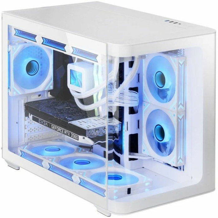 Boîtier ATX semi-tour Mars Gaming MCFUSIONMW Blanc