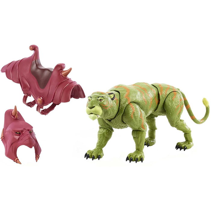 Mattel Masters Of The Universe Figure Battle Cat avec armure et casque amovibles, 30 articulations