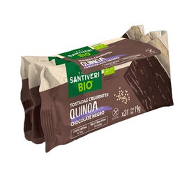 SANTIVERI Tostadas Quinoa Choco Negro Bio 3x57g