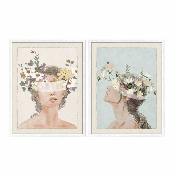 DKD Home Decor Cadre Tête Blanc (Lot de 2) 55 x 2,5 x 70 cm DKD Home Decor Cadre Tête Blanc (Lot de 2) 55 x 2,5 x 70 cm
