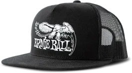 ERNIEBALL Casquette Noire avec Logo EB Eagle Blanc