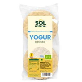 SOLNATURAL Tortas de arroz con yogur natural BIO 100g