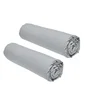 Today Essential - Lot de 2 draps housses 160x200 cm - 100% Coton - Couleur Acier - Pour lit 2 personnes
