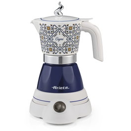 Ariete Moka Capri Electric, Cafetière à espresso Blanc / Bleu