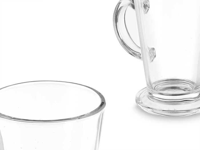 Vivalto Verre à Latte en Verre Transparent 280 ml 10 x 14 x 8 cm (Set de 24)