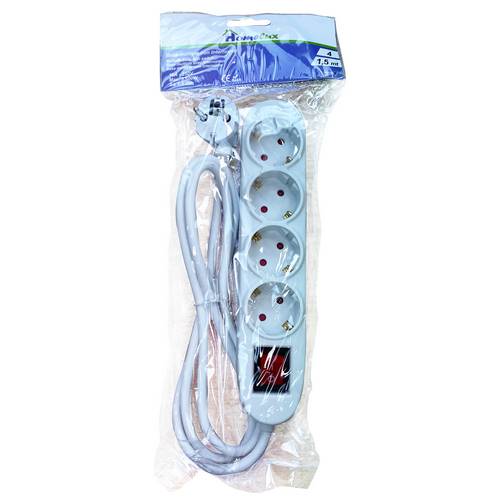Homelux Multiprise avec Interrupteur 4 Prises, Câble 1,5 m Homelux Multiprise avec Interrupteur 4 Prises, Câble 1,5 m