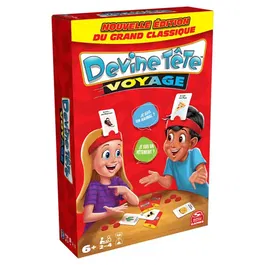 Spin Master Devine Tête Voyage - Jeu de société familial d'ambiance - À partir de 6 ans, pour 3 joueurs et plus