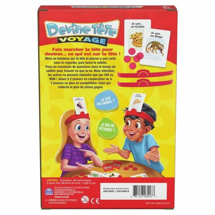 Spin Master Devine tête Voyage - Jeu de société famille Spin Master Devine tête Voyage - Jeu de société famille