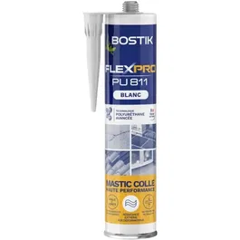 Bostik Flexpro PU811 - Mastic-colle polyuréthane blanc 300 ml - Intérieur et extérieur - Tous matériaux - Étanchéité et fixation haute performance