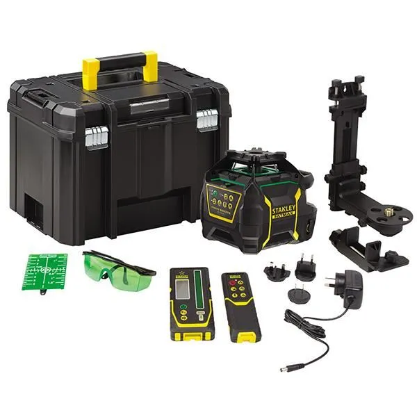 Stanley Fatmax Niveau laser rotatif FMHT77448-1 - Kit complet avec mallette Pro-Stack, lunettes, cible et support - Autonome Li-ion, IP66, inclinaison, portée 80m Stanley Fatmax Niveau laser rotatif FMHT77448-1 - Kit complet avec mallette Pro-Stack, lunettes, cible et support - Autonome Li-ion, IP66, inclinaison, portée 80m
