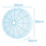 Ventilateur Mural EDM 33521 Noir 100 W Ø 45 cm