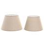 Écran de lampe Home ESPRIT Beige Lin Métal 40 x 40 x 25 cm (2 Unités)