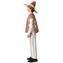 Déguisement Mexicain Garçon Enfant 7-9 Ans - Ensemble Poncho et Pantalon en Polyester Multicolore