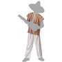 Déguisement Mexicain Garçon Enfant 7-9 Ans - Ensemble Poncho et Pantalon en Polyester Multicolore