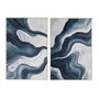 Home ESPRIT Toile ESPRIT Bleu Blanc Abstrait Moderne (2 Unités)