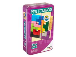 Cayro - Jeu de Pentominos en métal avec 12 pièces et 41 défis - Dimensions 12x19,5x5 cm - Carte multilingue