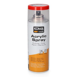 Koma Tools Peinture acrylique en spray RAL 3020 rouge trafic finition brillante, 300 ml