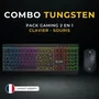 The G-Lab COMBO TUNGSTEN EX - Pack Gaming 2-en-1 Clavier et Souris sans Fil - Bluetooth - 32 Macros - Rétroéclairage RGB - Capteur 3200 DPI - Format Compact