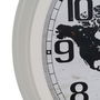 Horloge Murale Mappemonde Blanc Noir Fer 70 x 70 x 6,5 cm