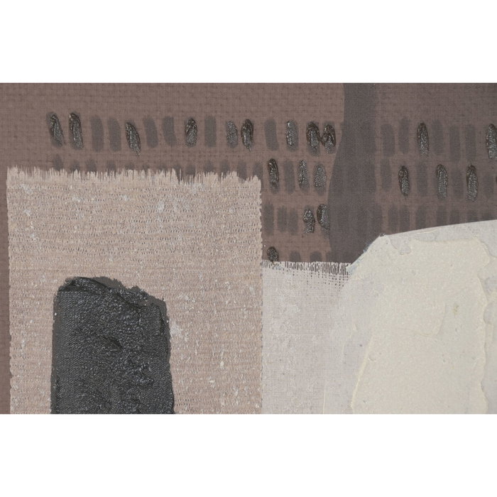 Toile Home ESPRIT Marron Noir Abstrait Urbaine 63 x 4 x 93 cm (2 Unités)